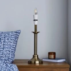 Dunelm Fluted Candlestick Antique Brass Table Lamp Base 9 Dunelm Fluted Candlestick Antique Brass Table Lamp Base -Dunelm Shop 1000001182 alt01