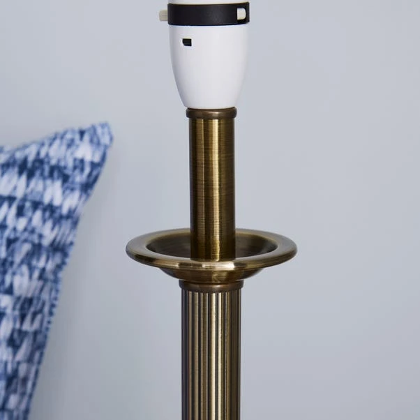 Dunelm Fluted Candlestick Antique Brass Table Lamp Base 6 Dunelm Fluted Candlestick Antique Brass Table Lamp Base - Image 4