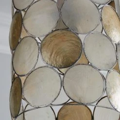 Capiz Champagne Easy Fit Pendant 8 Capiz Champagne Easy Fit Pendant -Dunelm Shop 1000003740 alt02