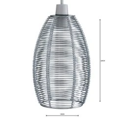 Dunelm Cigar Wire Silver Easy Fit Pendant -Dunelm Shop 1000011016 alt04