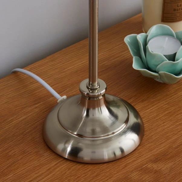 Dunelm Metal Ball Nickel Table Lamp 5 Dunelm Metal Ball Nickel Table Lamp - Image 3