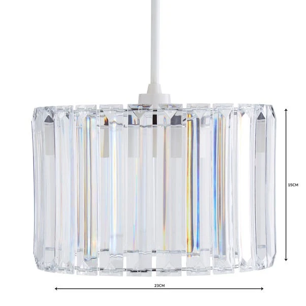 Acrylic Prism Chrome Easy Fit Pendant 7 Acrylic Prism Chrome Easy Fit Pendant - Image 5