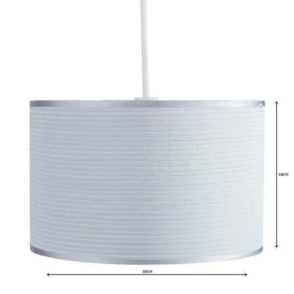 Ripple Lamp Shade 30cm Silver 6 Ripple Lamp Shade 30cm Silver - Image 4