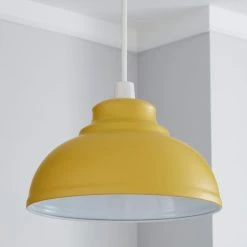 Galley Ochre Easy Fit Pendant 8 Galley Ochre Easy Fit Pendant -Dunelm Shop 1000050213 alt01