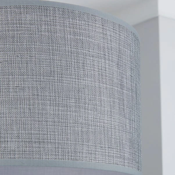 Dunelm Carrie Textured Lamp Shade 30cm Grey 5 Dunelm Carrie Textured Lamp Shade 30cm Grey - Image 3