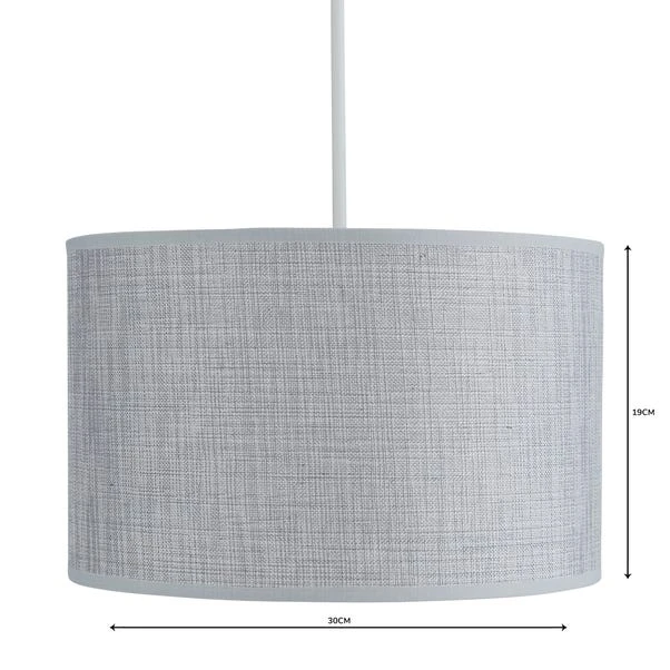 Dunelm Carrie Textured Lamp Shade 30cm Grey 6 Dunelm Carrie Textured Lamp Shade 30cm Grey - Image 4