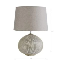 Dunelm Dahlia Scratched Resin Grey Table Lamp -Dunelm Shop 1000062854 alt04