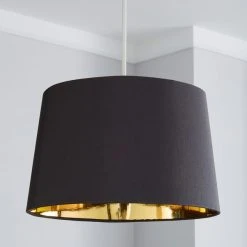 Dunelm Ritz Gold Lined Lamp Shade 35cm Grey 7 Dunelm Ritz Gold Lined Lamp Shade 35cm Grey -Dunelm Shop 1000064353 alt01
