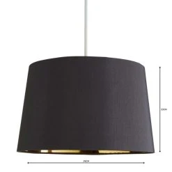 Dunelm Ritz Gold Lined Lamp Shade 35cm Grey 9 Dunelm Ritz Gold Lined Lamp Shade 35cm Grey -Dunelm Shop 1000064353 alt04