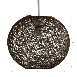 Dunelm Abaca Ball 24cm Grey Easy Fit Pendant -Dunelm Shop 1000069874 alt04