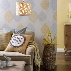 Botanical Leaf Cut Out Lamp Shade 25cm Nat -Dunelm Shop 1000070526 alt03