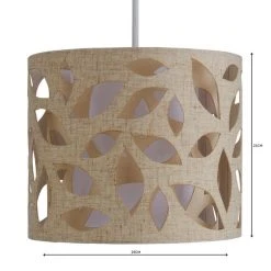 Botanical Leaf Cut Out Lamp Shade 25cm Nat -Dunelm Shop 1000070526 alt04
