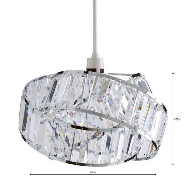 Dunelm Lilia Acrylic Clear Easy Fit Pendant 6 Dunelm Lilia Acrylic Clear Easy Fit Pendant - Image 4