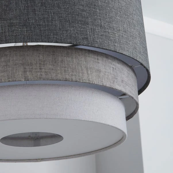 Elements Eclipse 3 Tier Lamp Shade 40cm Grey 5 Elements Eclipse 3 Tier Lamp Shade 40cm Grey - Image 3