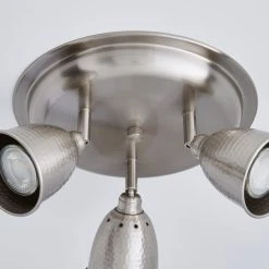 Masterlite Filbert 3 Light Hammered Chrome Spotlight -Dunelm Shop 1000081732 alt03
