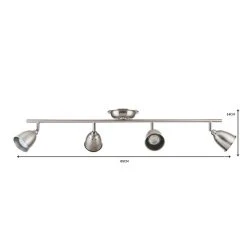 Masterlite Filbert 4 Light Hammered Chrome Spotlight -Dunelm Shop 1000081733 alt06