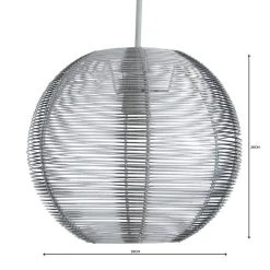 Dunelm Cigar Wire Round Silver Easy Fit Pendant -Dunelm Shop 1000084002 alt04