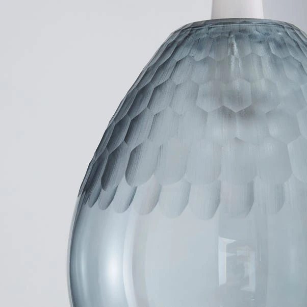 Dunelm Jasmine Grey Glass Easy Fit Pendant 5 Dunelm Jasmine Grey Glass Easy Fit Pendant - Image 3