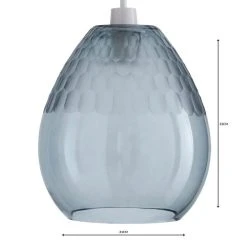 Dunelm Jasmine Grey Glass Easy Fit Pendant 9 Dunelm Jasmine Grey Glass Easy Fit Pendant -Dunelm Shop 1000084114 alt04
