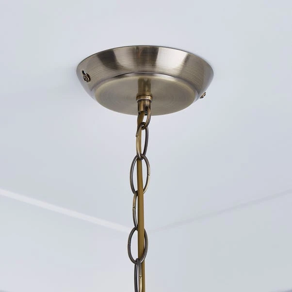 Dunelm Knightsbridge Crystal Antique Brass Chandelier 6 Dunelm Knightsbridge Crystal Antique Brass Chandelier - Image 4