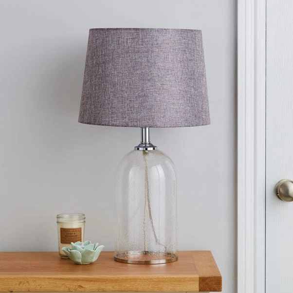 Dunelm Lenny Glass Clear Table Lamp 4 Dunelm Lenny Glass Clear Table Lamp - Image 2