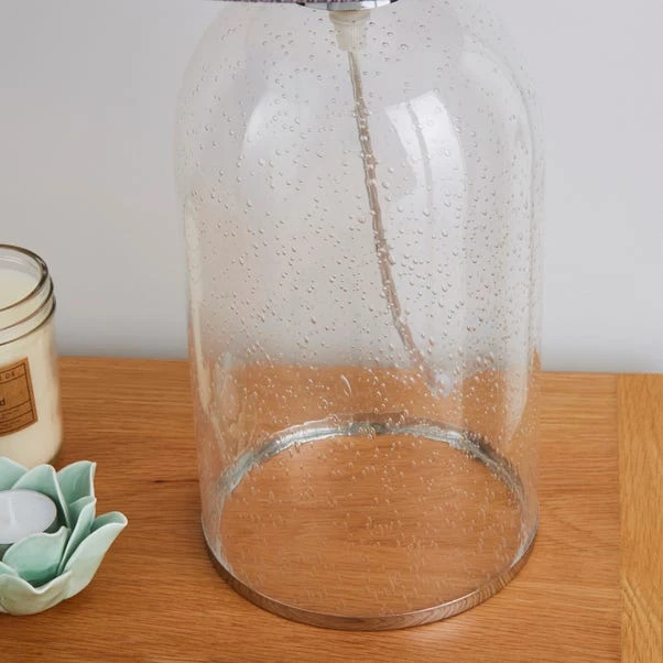 Dunelm Lenny Glass Clear Table Lamp 5 Dunelm Lenny Glass Clear Table Lamp - Image 3