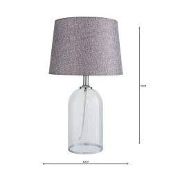 Dunelm Lenny Glass Clear Table Lamp 12 Dunelm Lenny Glass Clear Table Lamp -Dunelm Shop 1000084125 alt04