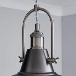 Dunelm Lucas Industrial 1 Light Pendant Pewter Ceiling Fitting 10 Dunelm Lucas Industrial 1 Light Pendant Pewter Ceiling Fitting -Dunelm Shop 1000084135 alt02