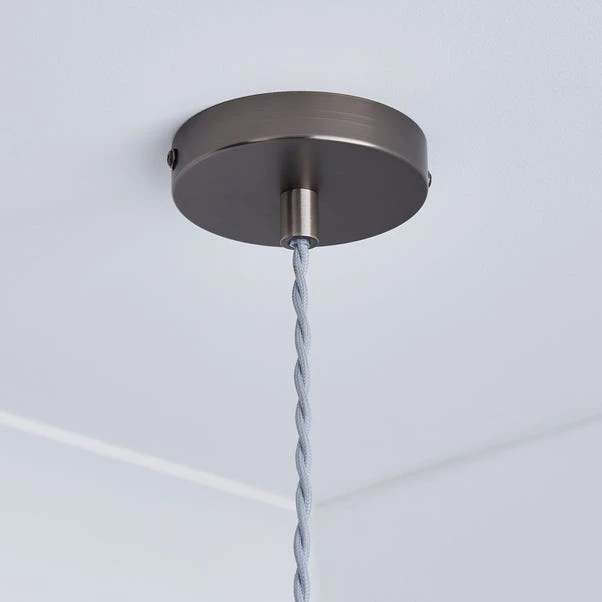 Dunelm Lucas Industrial 1 Light Pendant Pewter Ceiling Fitting 6 Dunelm Lucas Industrial 1 Light Pendant Pewter Ceiling Fitting - Image 4