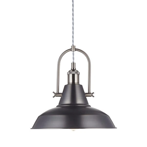 Dunelm Lucas Industrial 1 Light Pendant Pewter Ceiling Fitting 7 Dunelm Lucas Industrial 1 Light Pendant Pewter Ceiling Fitting - Image 5