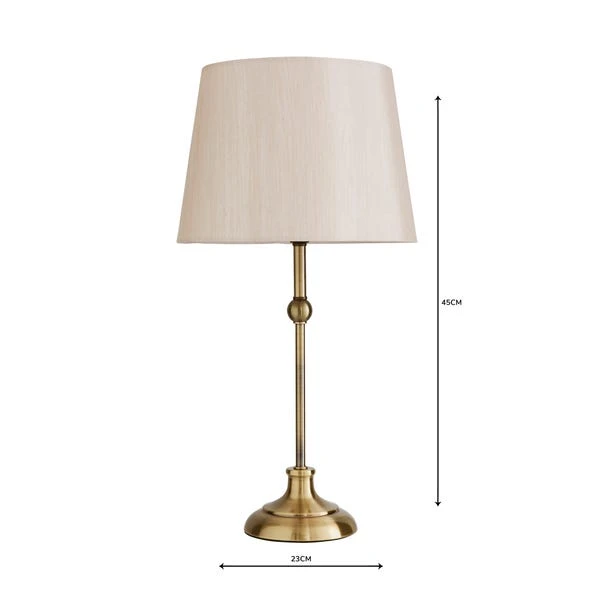 Dunelm Metal Ball Antique Brass Table Lamp 7 Dunelm Metal Ball Antique Brass Table Lamp - Image 5