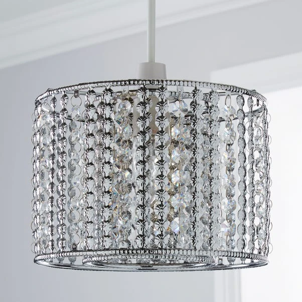 Dunelm Monica Chrome Easy Fit Pendant 4 Dunelm Monica Chrome Easy Fit Pendant - Image 2