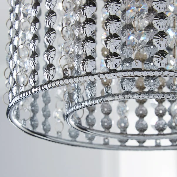 Dunelm Monica Chrome Easy Fit Pendant 5 Dunelm Monica Chrome Easy Fit Pendant - Image 3