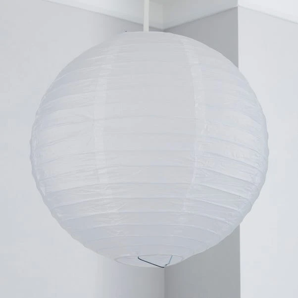 Dunelm Paper Lantern 35cm White Easy Fit Pendant 4 Dunelm Paper Lantern 35cm White Easy Fit Pendant - Image 2