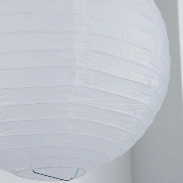 Dunelm Paper Lantern 35cm White Easy Fit Pendant 5 Dunelm Paper Lantern 35cm White Easy Fit Pendant - Image 3