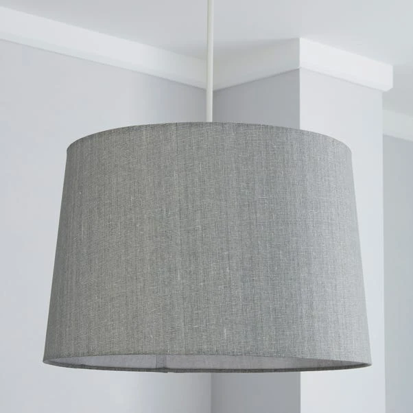 Dunelm Sara Tapered Lamp Shade 40cm Grey 4 Dunelm Sara Tapered Lamp Shade 40cm Grey - Image 2