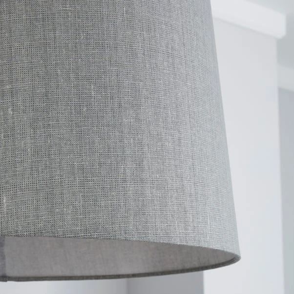 Dunelm Sara Tapered Lamp Shade 40cm Grey 5 Dunelm Sara Tapered Lamp Shade 40cm Grey - Image 3