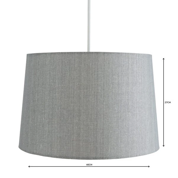 Dunelm Sara Tapered Lamp Shade 40cm Grey 6 Dunelm Sara Tapered Lamp Shade 40cm Grey - Image 4