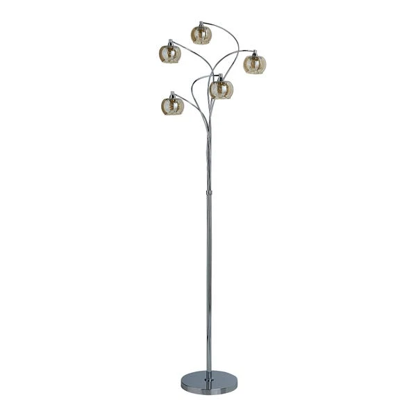 Dunelm Seychelles 5 Light Champagne Glass Floor Lamp 7 Dunelm Seychelles 5 Light Champagne Glass Floor Lamp - Image 5
