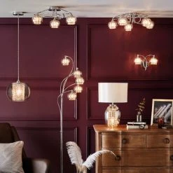 Dunelm Seychelles 5 Light Champagne Glass Floor Lamp 13 Dunelm Seychelles 5 Light Champagne Glass Floor Lamp -Dunelm Shop 1000093302 alt05