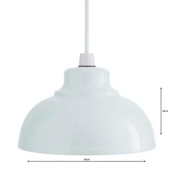 Galley Gloss White Easy Fit Pendant -Dunelm Shop 1000111811 alt04