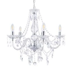Dunelm Marie Therese 5 Light Integrated LED Chrome Chandelier 12 Dunelm Marie Therese 5 Light Integrated LED Chrome Chandelier -Dunelm Shop 1000111924 alt05