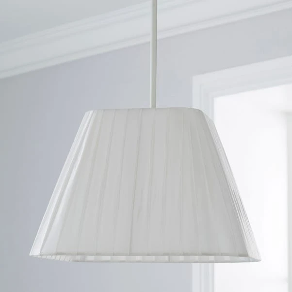 Dunelm Square Pleat Lamp Shade 25cm Ivory 4 Dunelm Square Pleat Lamp Shade 25cm Ivory - Image 2