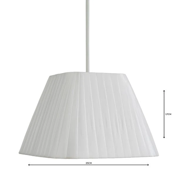 Dunelm Square Pleat Lamp Shade 25cm Ivory 6 Dunelm Square Pleat Lamp Shade 25cm Ivory - Image 4