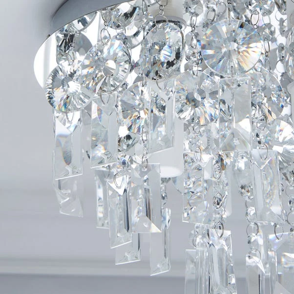 Dunelm Bel Air 3 Light Glass Bathroom Flush Ceiling Fitting 5 Dunelm Bel Air 3 Light Glass Bathroom Flush Ceiling Fitting - Image 3