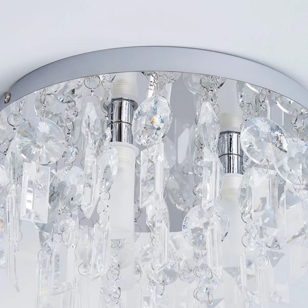 Dunelm Bel Air 3 Light Glass Bathroom Flush Ceiling Fitting 6 Dunelm Bel Air 3 Light Glass Bathroom Flush Ceiling Fitting - Image 4