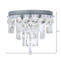 Dunelm Bel Air 3 Light Glass Bathroom Flush Ceiling Fitting 13 Dunelm Bel Air 3 Light Glass Bathroom Flush Ceiling Fitting -Dunelm Shop 1000119702 alt06