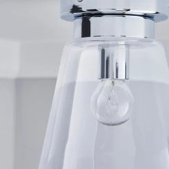 Dunelm Delavin 1 Light Pendant Glass Flush Bathroom Ceiling Fitting -Dunelm Shop 1000119706 alt02