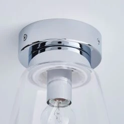 Dunelm Delavin 1 Light Pendant Glass Flush Bathroom Ceiling Fitting -Dunelm Shop 1000119706 alt03