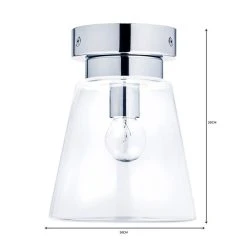 Dunelm Delavin 1 Light Pendant Glass Flush Bathroom Ceiling Fitting -Dunelm Shop 1000119706 alt06